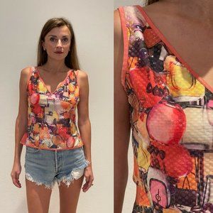 Vintage Yanda Segal Perfume Bottle Tank Top L